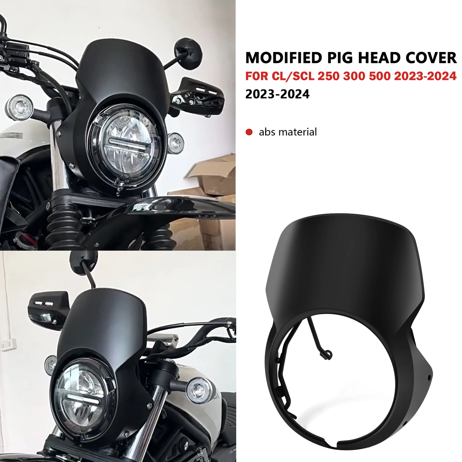 

For CL SCL 250 300 500 CL500 CL300 CL250 2024 2023Motorcycle Headlight Cover Windscreen Windshield Fairing Front Head Windshield