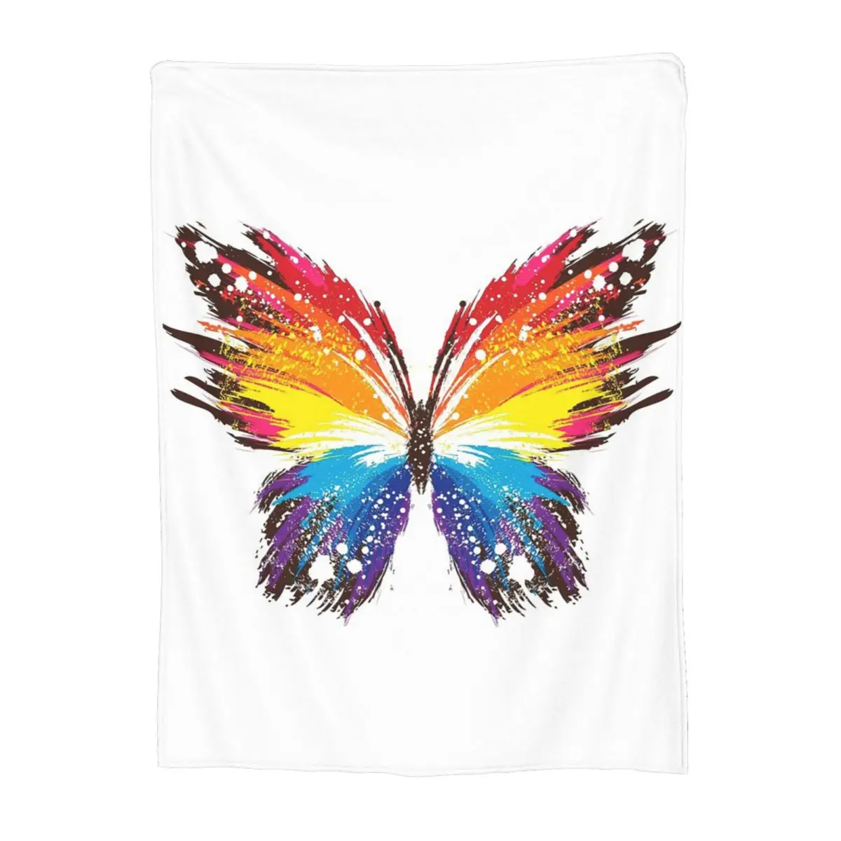

Ослепительное красочное одеяло-бабочка, мягкое теплое фланелевое одеяло, покрывало для кровати, гостиной, пикника, путешествия, домашний диван