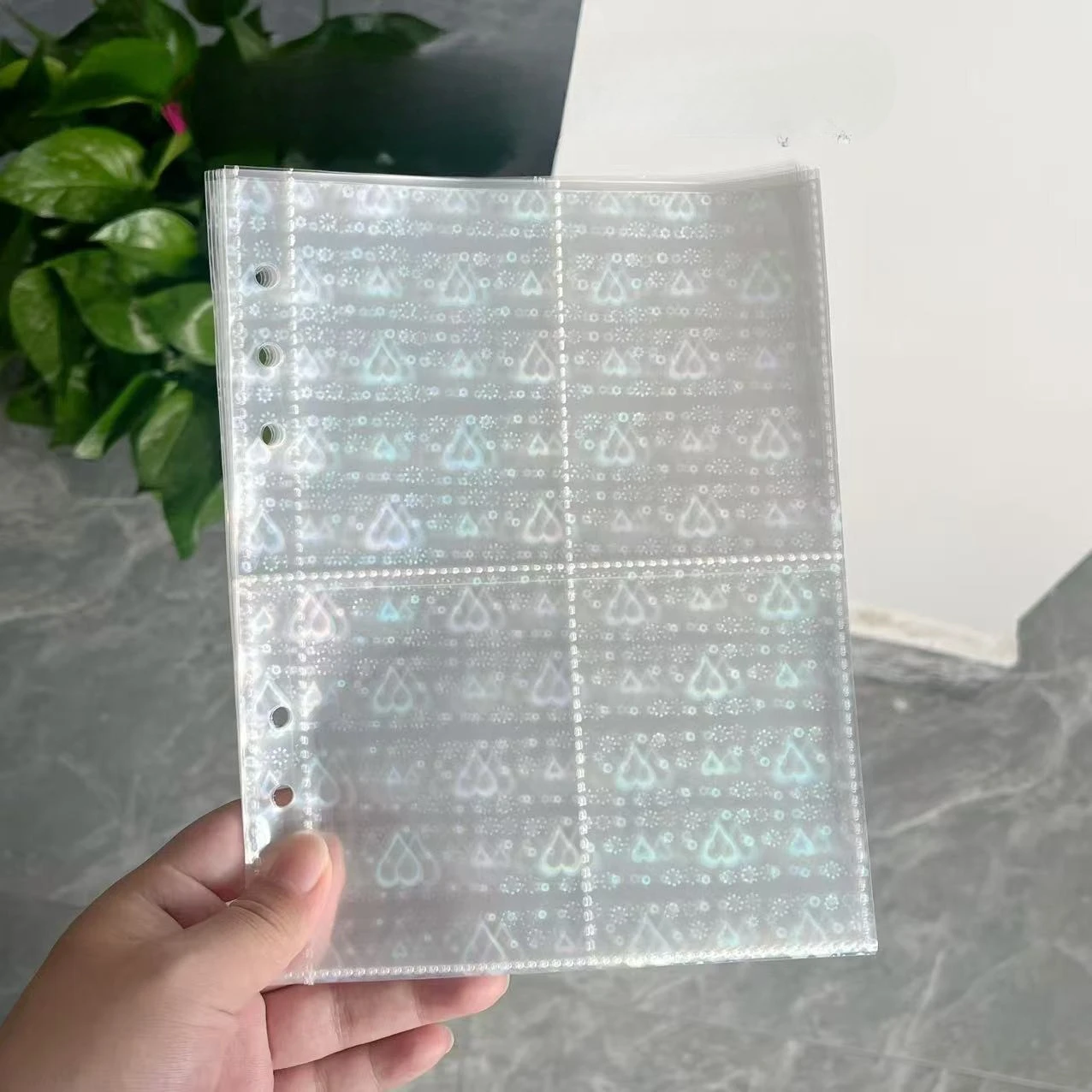A5 Laser Star Card Album Inner Page  Album Postcard Storage Album Loose leaf 3-inch Notebook Book