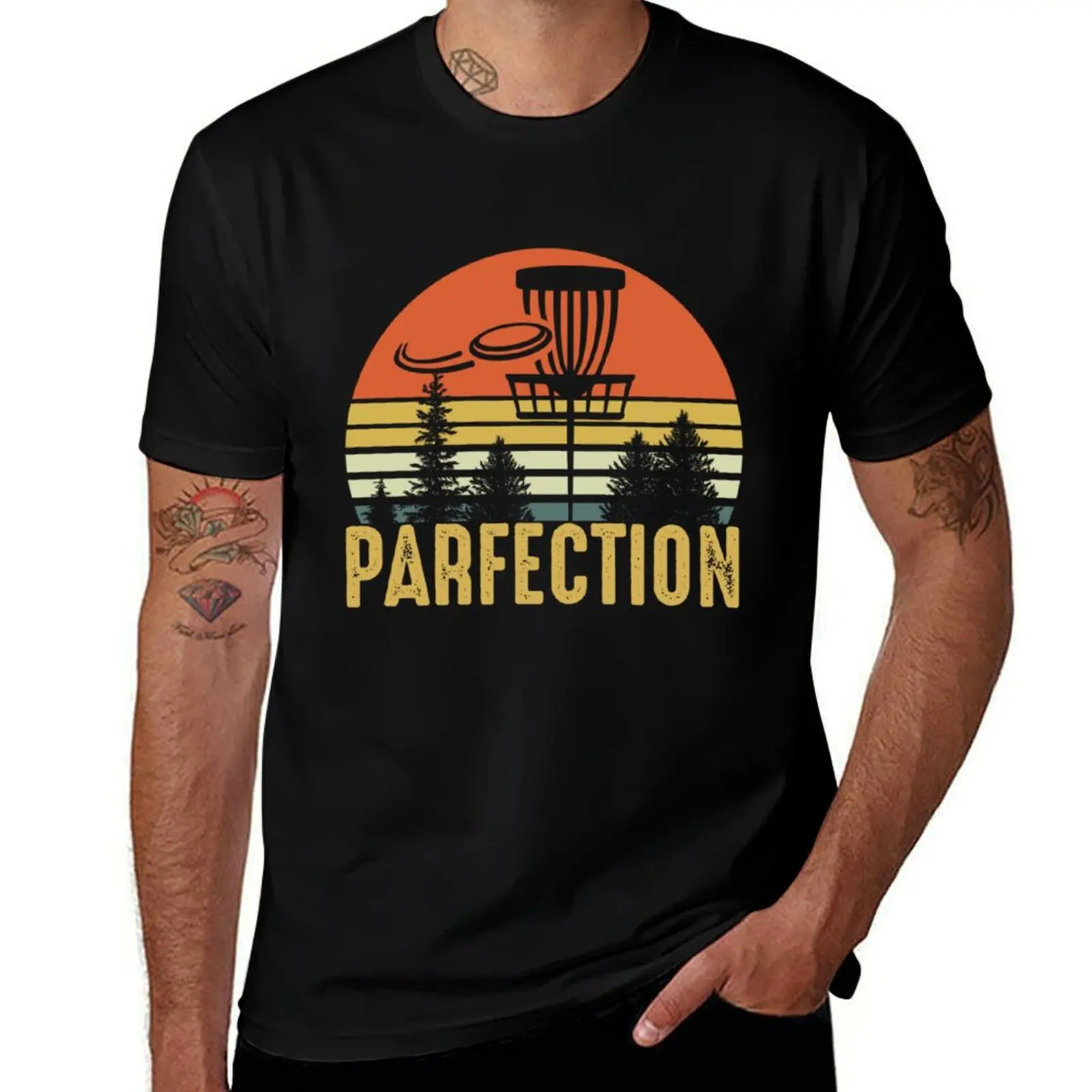 تي شيرت Disc Golf Perfection تي شيرت جرافيك تي شيرت جرافيك تي شيرت بأكمام قصيرة تي شيرت رجالي للتمرين