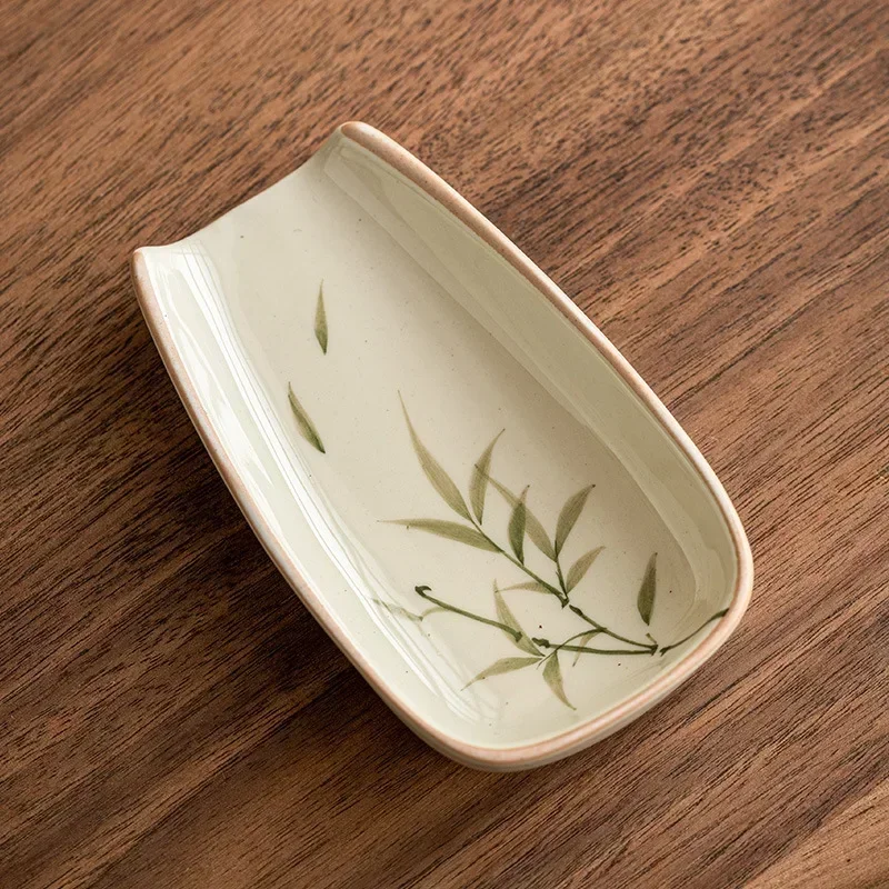 Ручная роспись бамбуковая китайская чайная ложка Cha Ze фарфоровый чайный сервиз аксессуары чайная церемония желтый Cha He