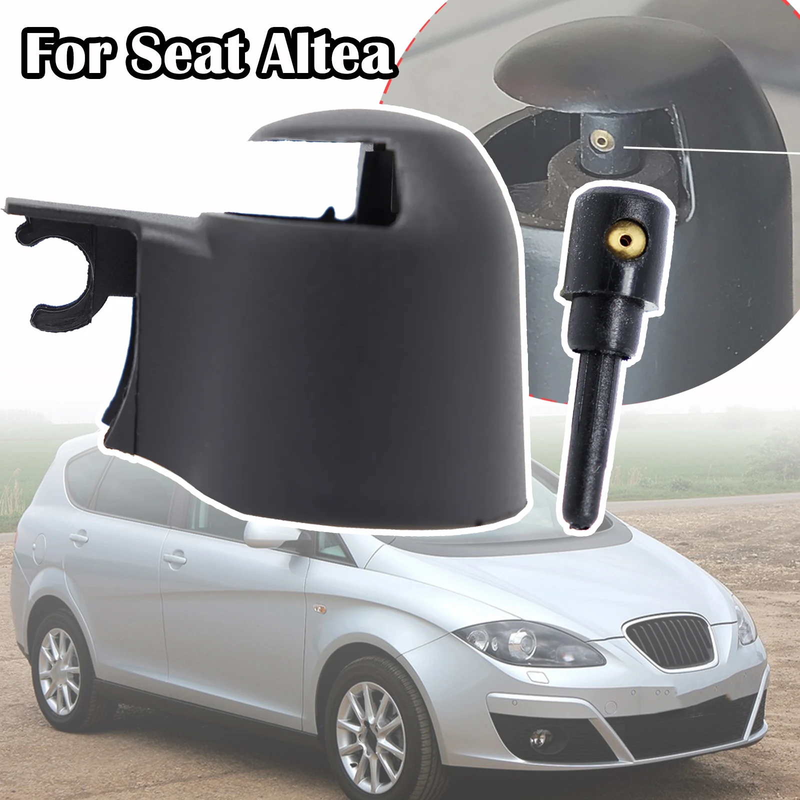 

For Seat Altea 5P Exeo 3R Ibiza 6J 6P Mk4 Rear Window Wiper Arm Rocker Bolt Cover Cap Washer Jet Nozzle 2009 2010 2011 2012 2013