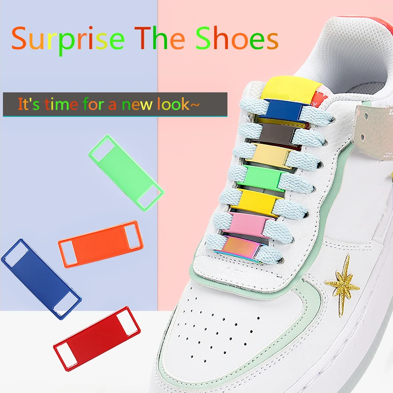 Immagine 7: Nuovo Set di 2 Pezzi in Metallo per Lacci di Scarpe, Accessori DIY per Sneaker, Fibbie per Lacci
