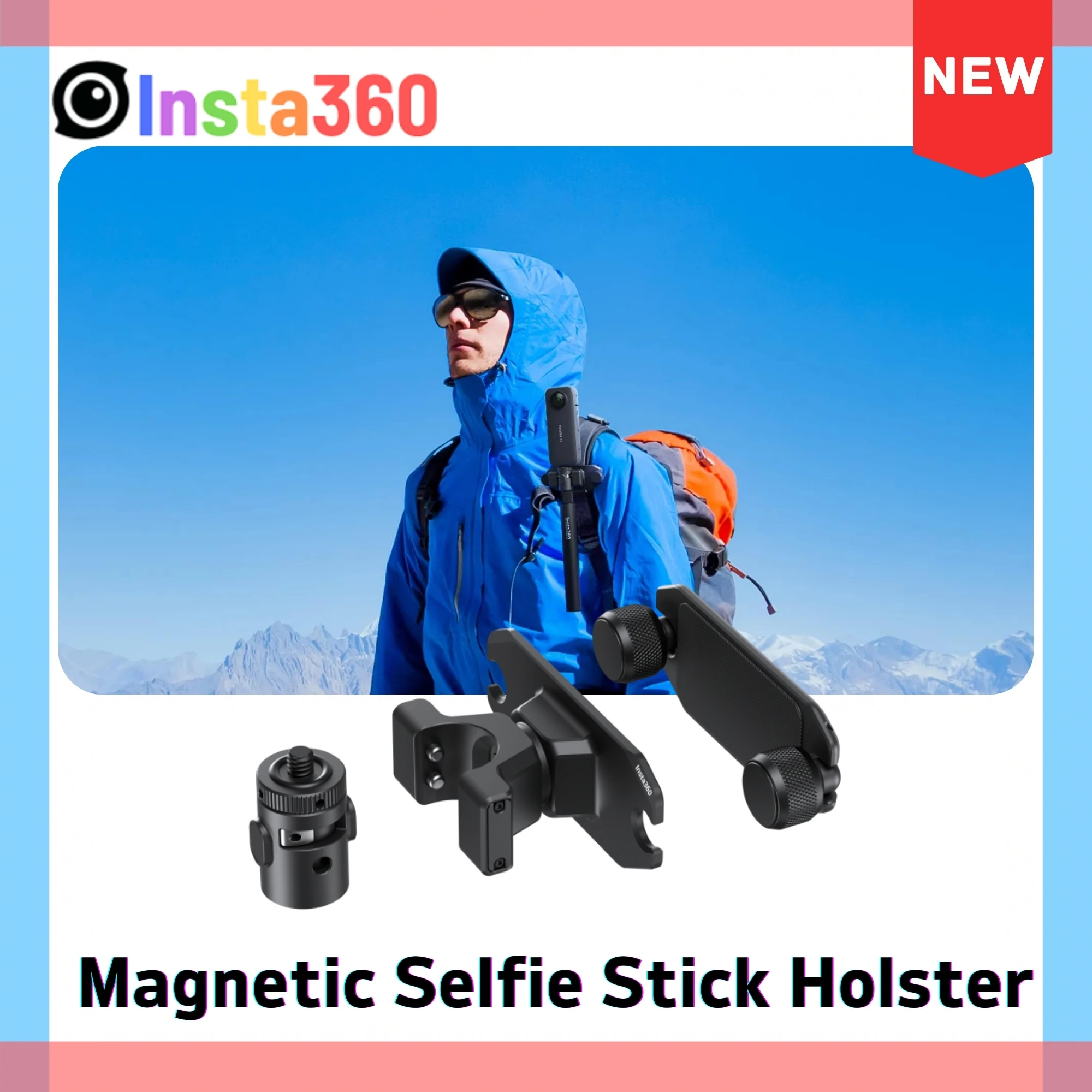 Insta360 X4 Magnetic Selfie Stick Holster Quick Release Holder Support For Backpack Strap Waist Belt Original Accessories