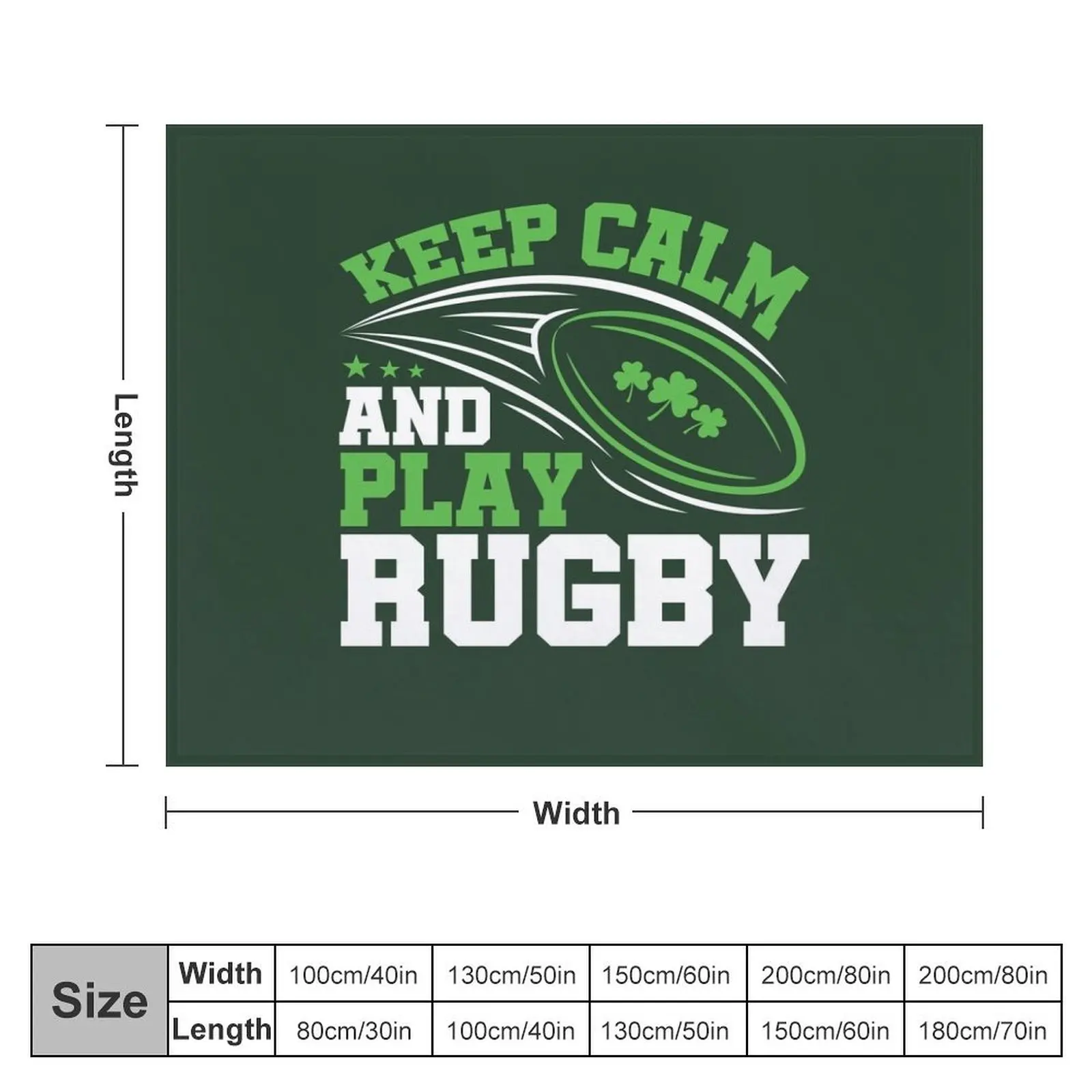 Irish Rugby Keep Calm And Play Rugby Throw Blanket heavy to sleep Picnic Blankets