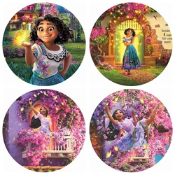 Disney Encanto Round Backdrop Covers Mirabel Isabella Girls Birthday Party Photography Background Baby Shower Photo Studio Props