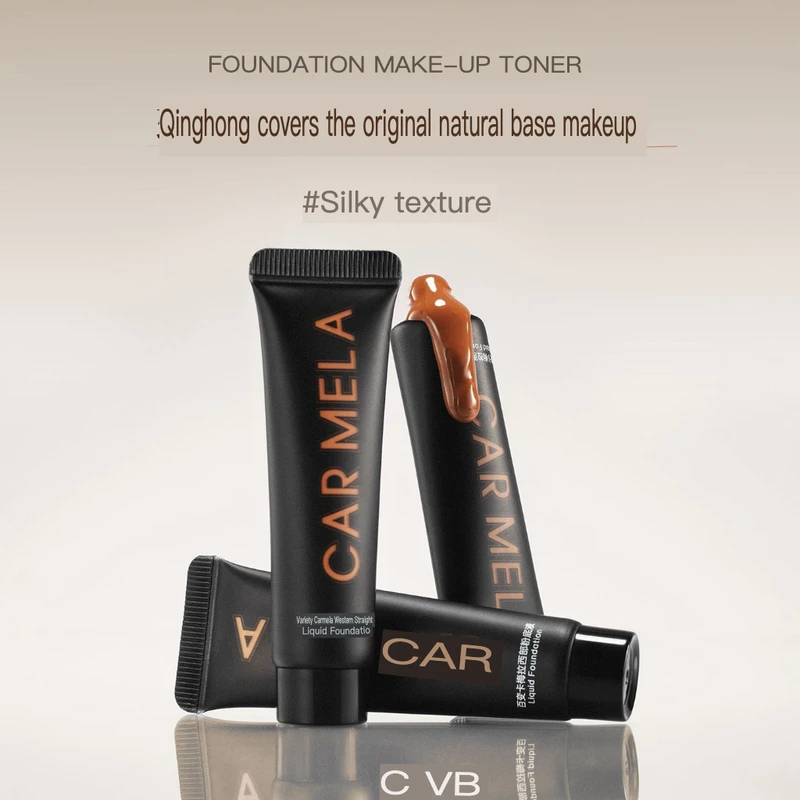 

carmela Western Foundation Wheat-toned Color Powder Foundation Portable Set for European, American and Asian Makeup