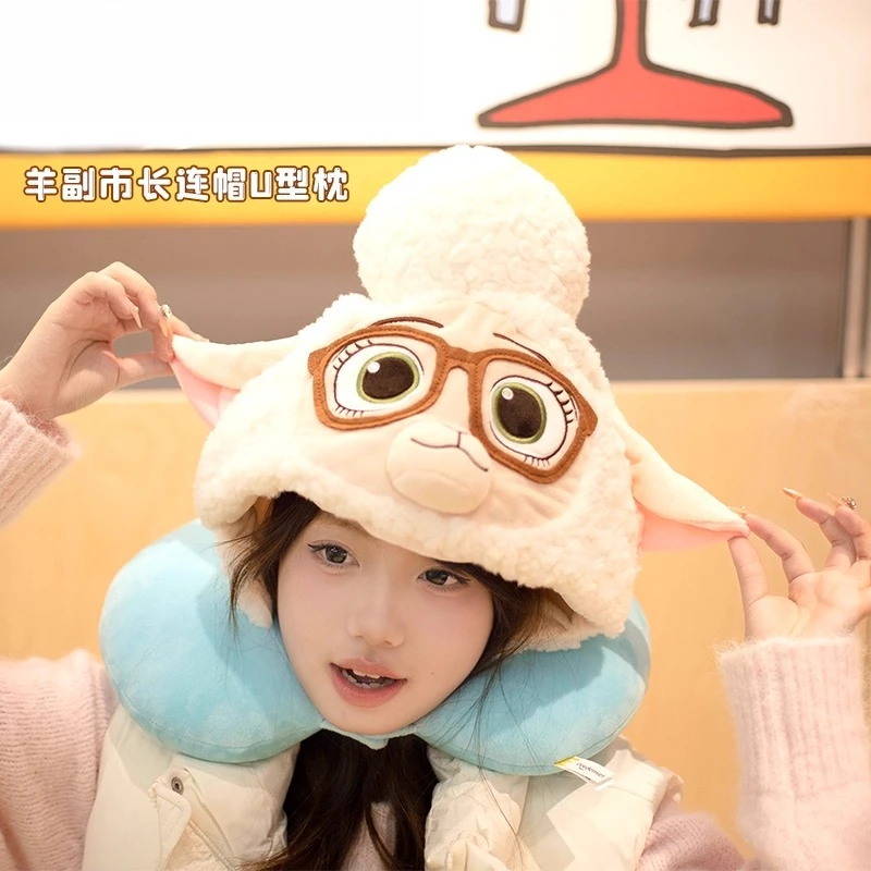 

Affordable Hooded U Shaped Pillow Light Blocking Cervical Soft Washable Cover For Airplane Car Office Travel Sleep Neck Cushion