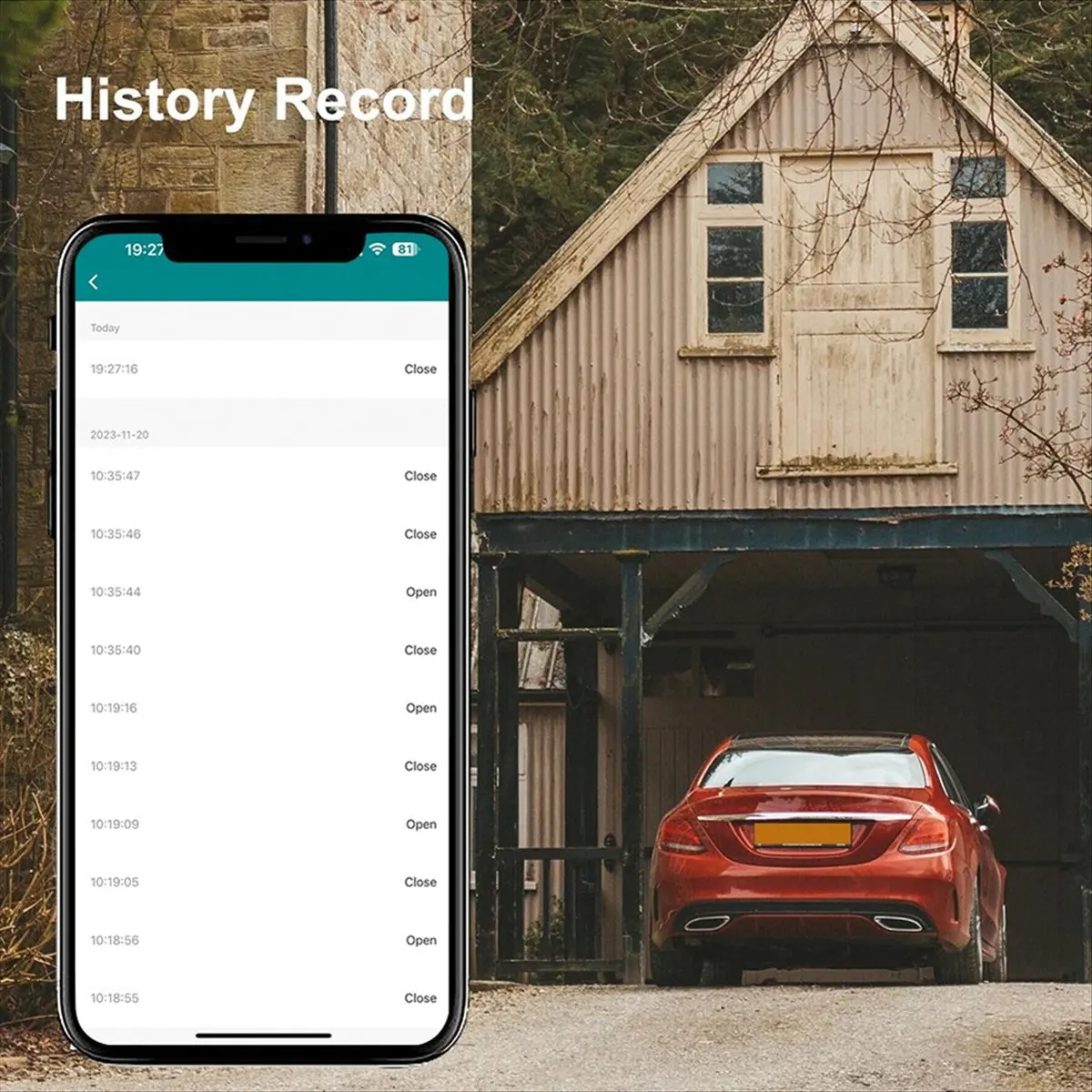 

SWXF Tuya WIFI Smart Garage Door Opener Controller APP Voice Control Intelligent Switch Support Family Sharing Control (US)