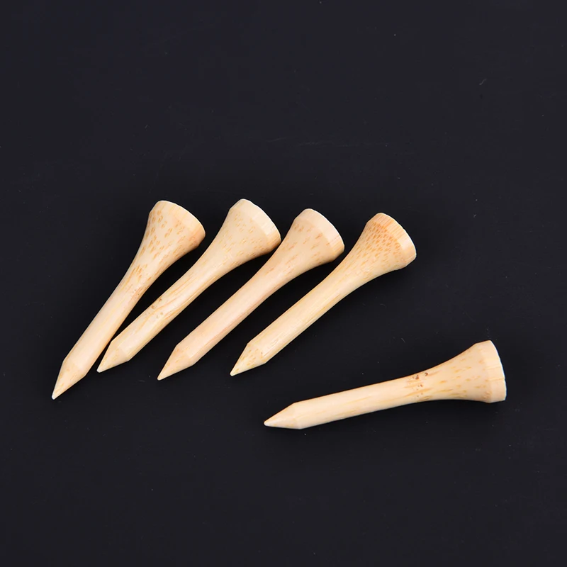 100Pcs/Set Golf Tees Bamboo Tee Golf Balls Holder 4 Size Stronger than Wood Tees