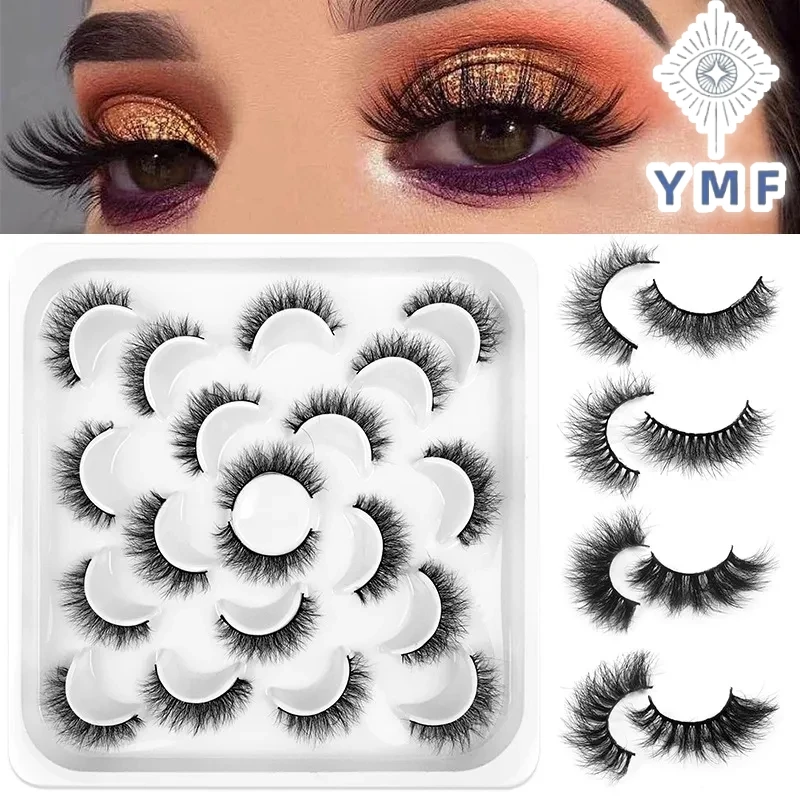 New Half Eyelashes Multipack 8D Mink Eyelashes Natural Long Hair False Lashes Dramatic Thick Cilios Lashes Lifelike