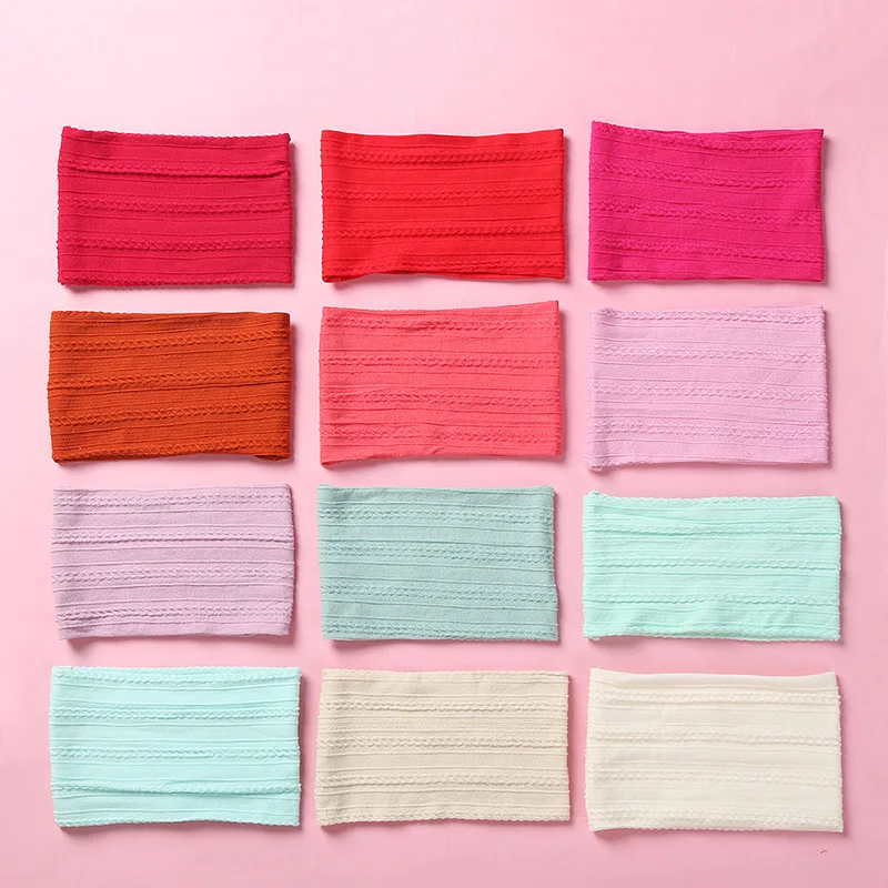 5Pcs Super Soft Nylon Headbands Elastic Hair Bands for DIY Hair Accessories for Newborn, Toddler and Kids