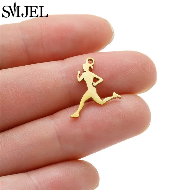 5pcs/lot Multiple Style Sports Charms for DIY Fitness Lovers Ornament Gymnastics Yoga Running Pendant Jewellery Making Supplies