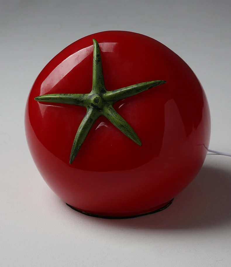Red Resin Tomato Table Lamp Lovely Home Atmosphere
