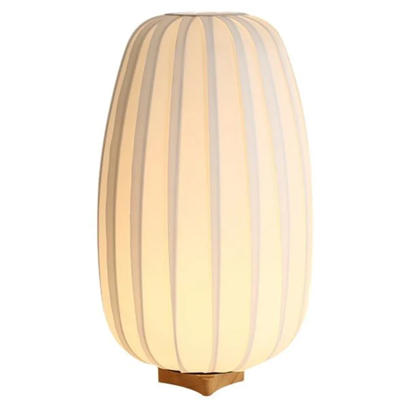 

Table lamp decoration home Nordic solid wood fabric lampshade thermal bedroom hotel table lamp