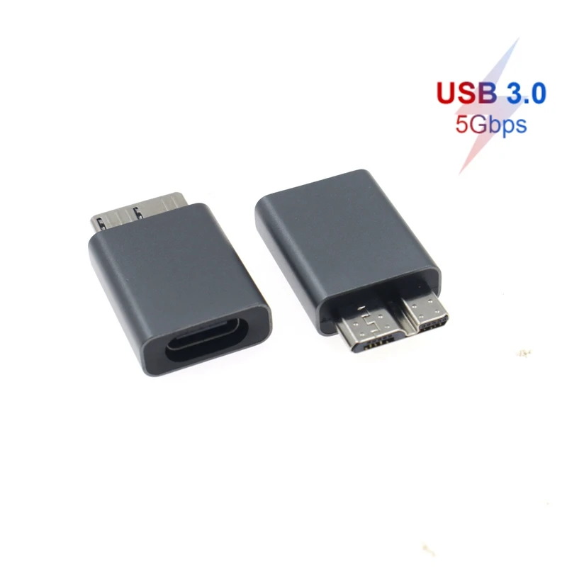 New Micro B USB C 3.0 Male to Type C Female Adapter Type-C USB3.1 Micro B Connector for External Hard Drive Disk HDD Cable
