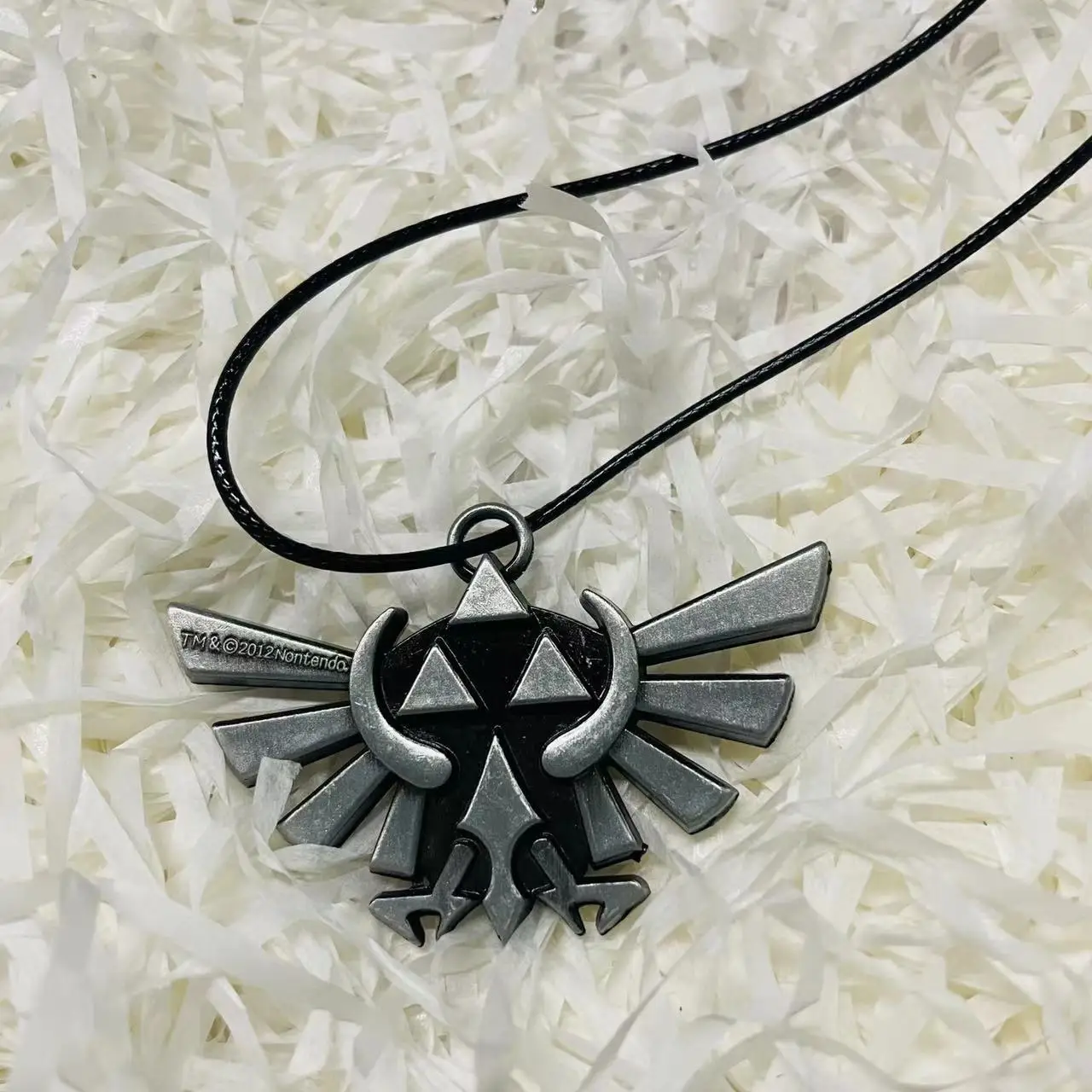 With Free Gift Sack Triangle Shape Pendant Necklace Halloween Cosplay Props Carnival Gift PU Leather Rope Necklace