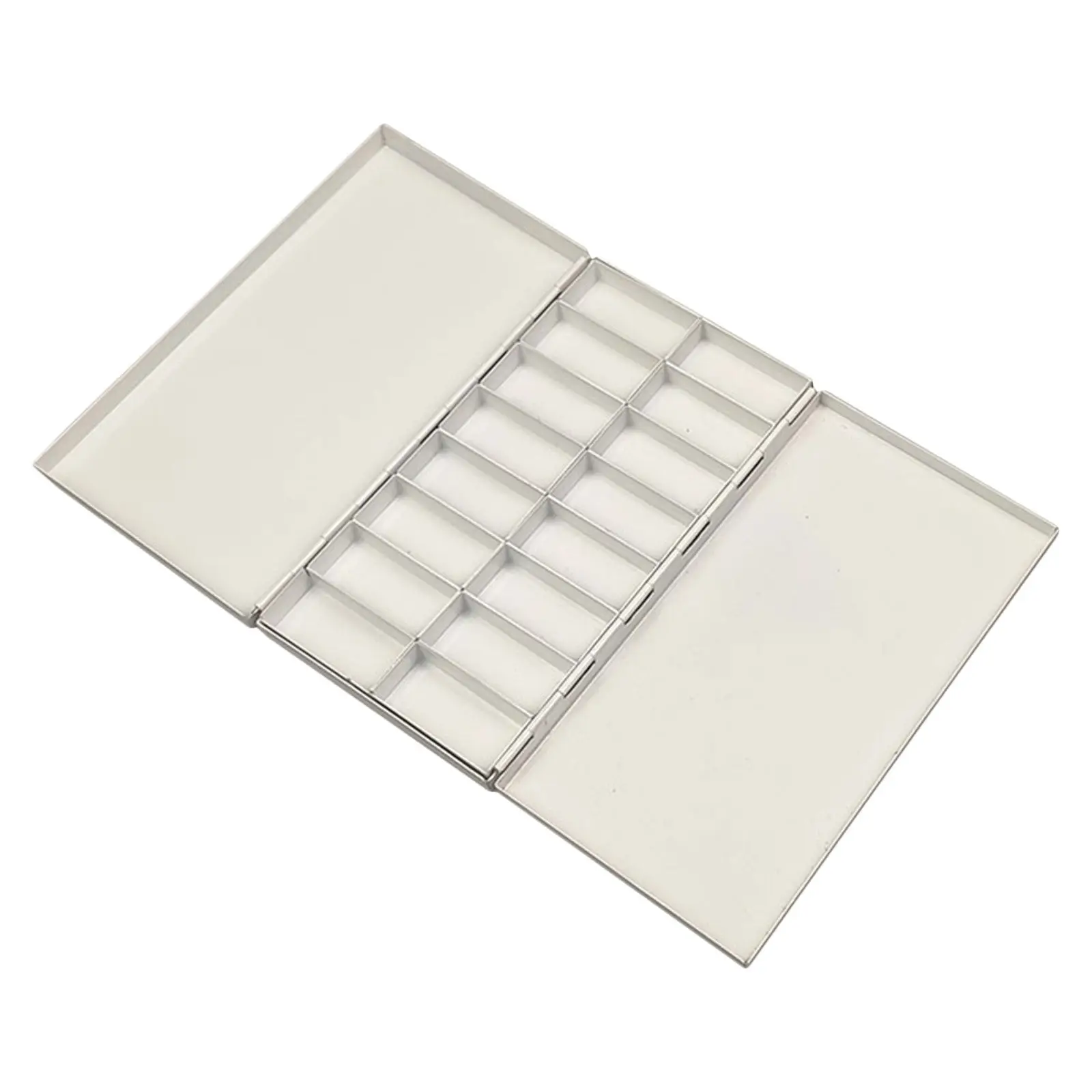 

Пустая металлическая палитра для акварели с 16 полноразмерными кюветами, дорожный футляр-лоток для художественных работ, рисования маслом и DIY-проектов