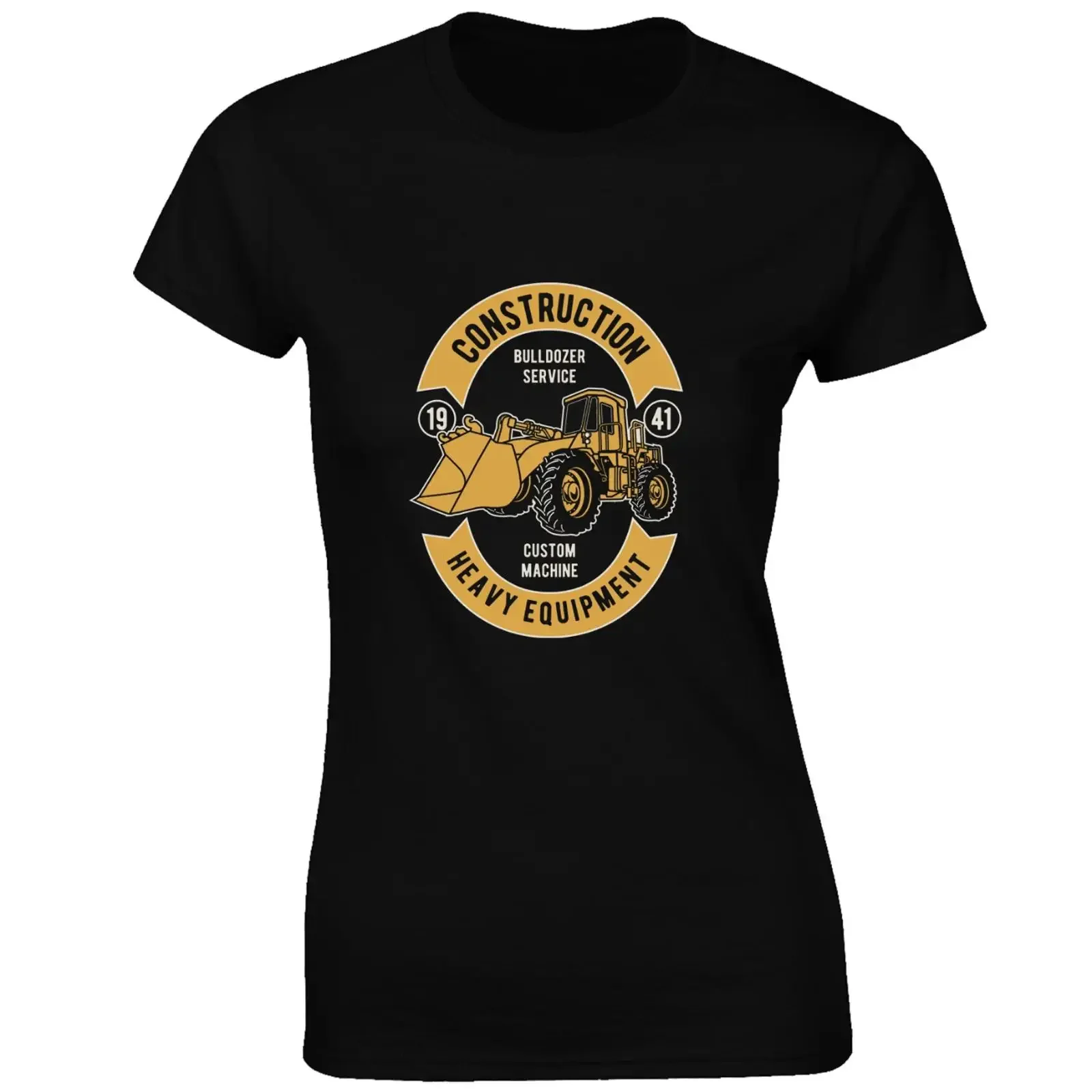 BULLDOZER SERVICE DAMEN T SHIRT SCHWER COOL BAUMEISTER DESIGN GESCHENKIDEE FÜR PAPA vintage Washed Stretched Casual Comfortable