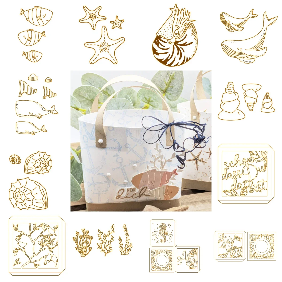 Best Seller Die - Zackige Seeschnecken Metal Cutting Frame Dice 2025 New Templates DIY Scrapbooking Paper Making Crafts Cuts