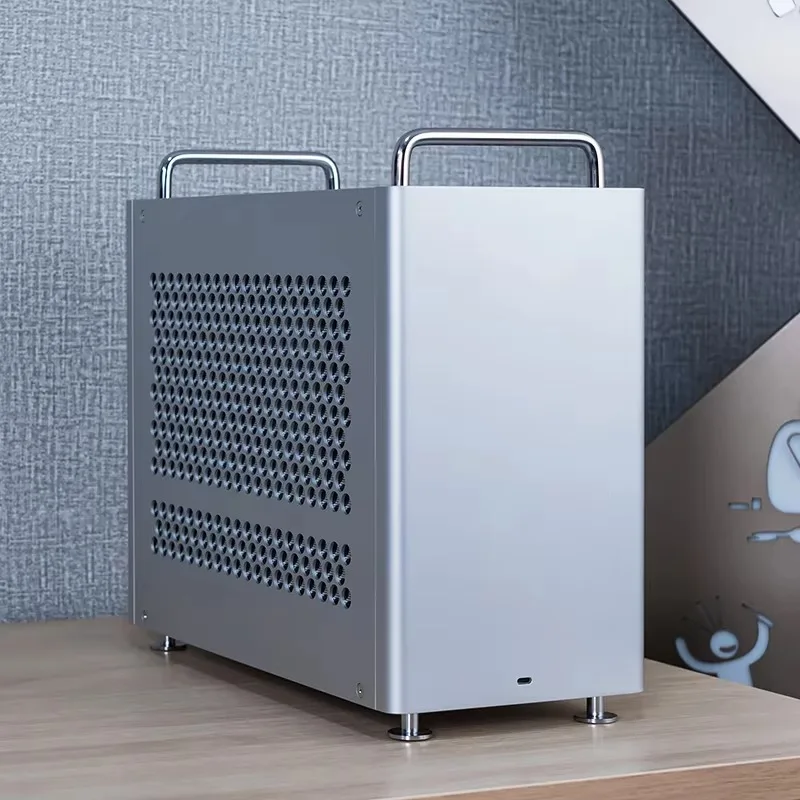 B2Pro Full Aluminum MATX Case, Supports ATX/SFX PSU & 240mm Water Cooling, 17.8L Compact Desktop Chassis