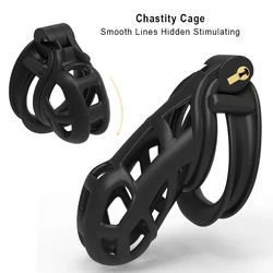 Erotic Goods For Adult Chastity Device Cobra Cock Cage With 4 Penis Ring Sleeve Lock Bondage Belt Fetish Bdsm Sexitoys For Men