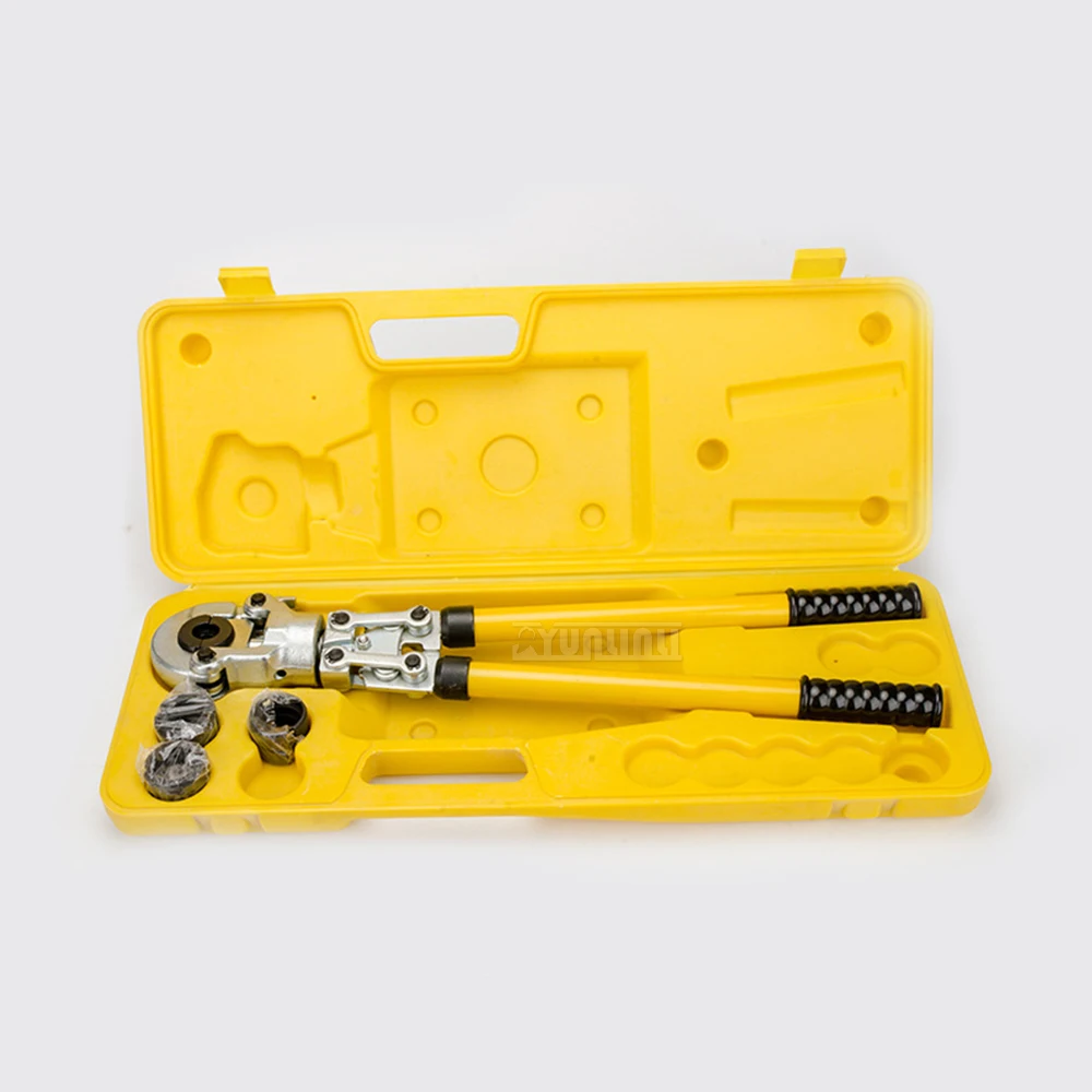 Plumbing Pipe, Mechanical Pipe Crimping Pliers, Aluminum Plastic Pipe Press Tool, Hydraulic Thin-Walled Round Pipe Clamp