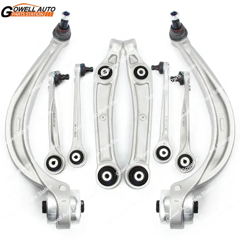 8pcs Front Upper Lower Control Arm Kits For Audi Q7 4MB Q8 4MN A8 D5 Touareg CR7 Porsche Cayenne Bentley Bentayga 4M0407151H