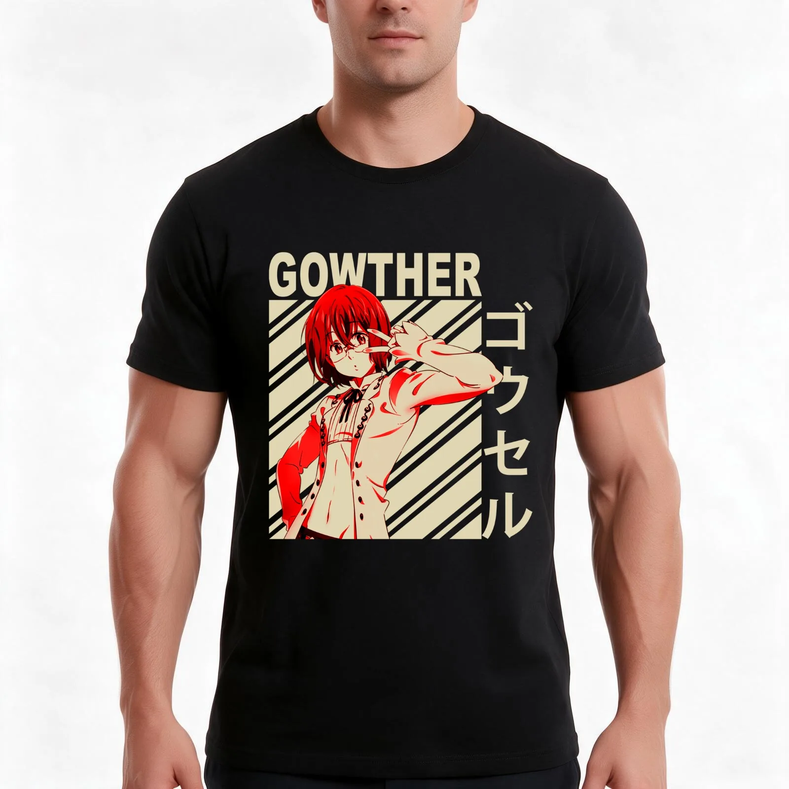 Gowther - Vintage Art T-Shirt, Summer Casual Cotton Tee, Oversized Streetwear Tops, Vintage Graphic Print, Unisex Men Women