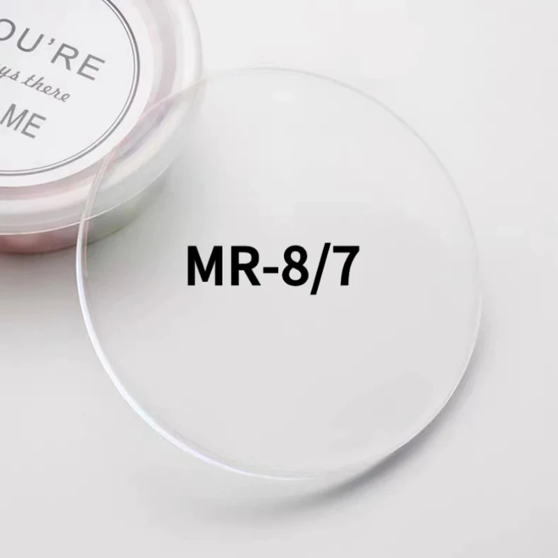プレミアム MR-8/-7 光学レンズブランク 高屈折率 1.60/1.67 軽量 UV400 保護 近視用 抗疲労 リムレスメガネ