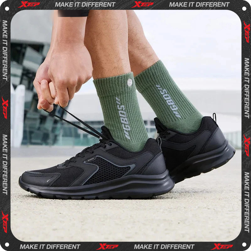  Xtep Men's Running Shoes Sports Shoes Men's Lightweight Shock Absorption Casual Shoes Student Shoes 879119110110 