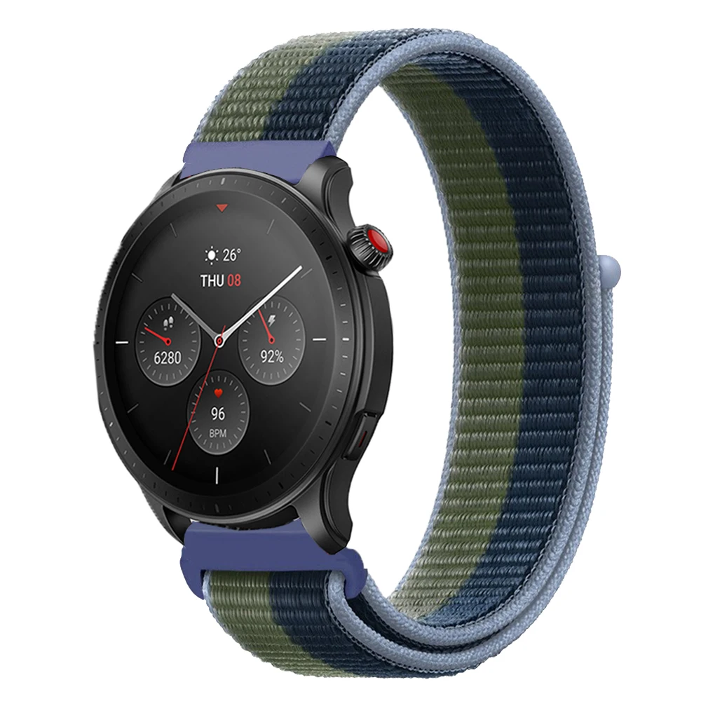 Nylon Loop Strap For Xiaomi Huami Amazfit GTR 4 GTR4 GTR3 GTR 3 Pro 2 2e 47mm Stratos 3 Band 22mm Sports Wristband Bracelet Belt