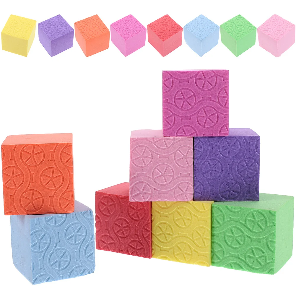 50 Pcs Cube Teaching Aids Building Blocks Educational Colorful Foam Cubes Kids Toy Counting Counters Child Small