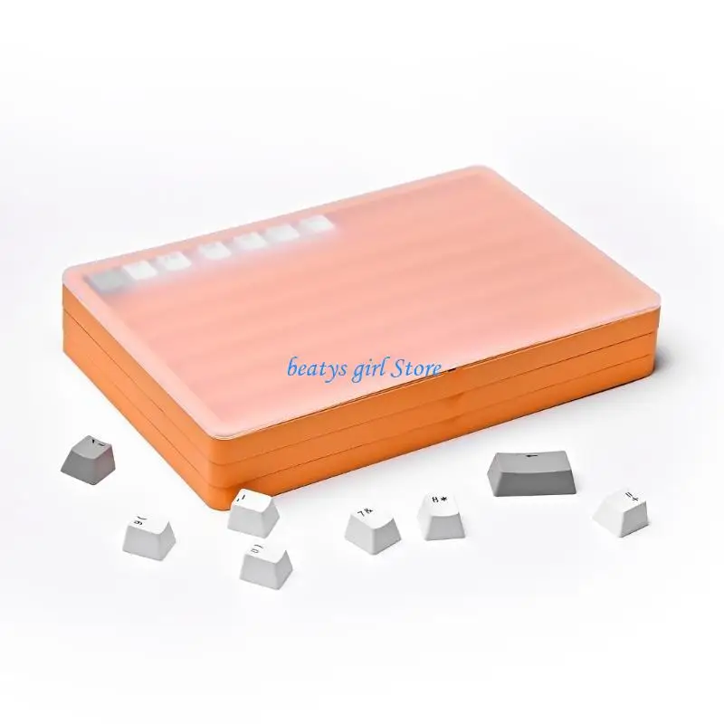 C7AB Stackable Keycap Organizers 3 Layer Clear Case with Interchangeable Design and Lightweight Build
