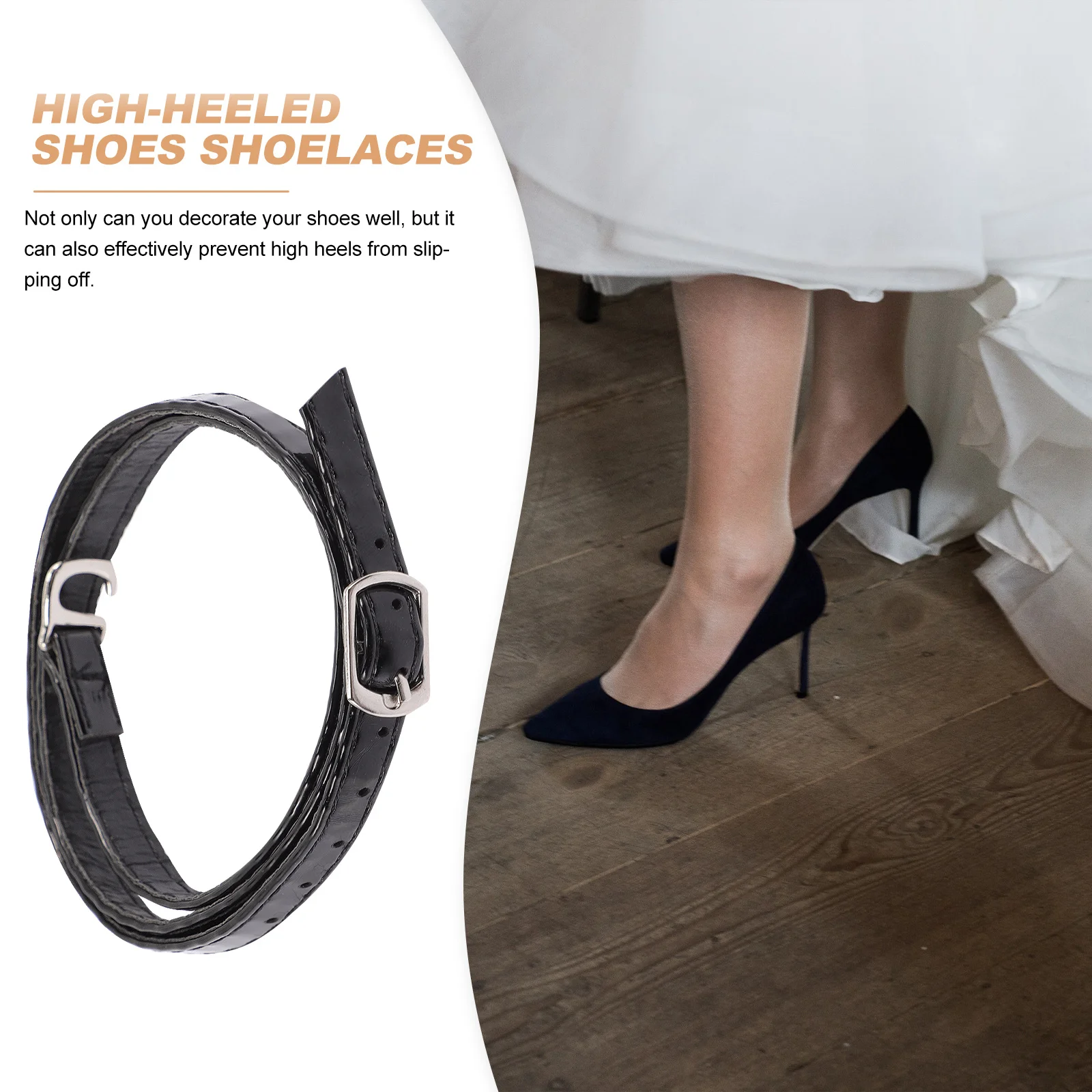 

2Pairs Anti-Loose High Heel Laces Shoe Straps for Heels Replacement Ankle Strap Prevent Slipping Beautiful Elegant Shoe