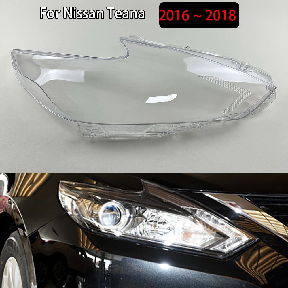 

For Nissan Teana 2016 2017 2018 Car Accessories Headlamp Transparent Cover Lampshade Headlight Shell Lens Plexiglass