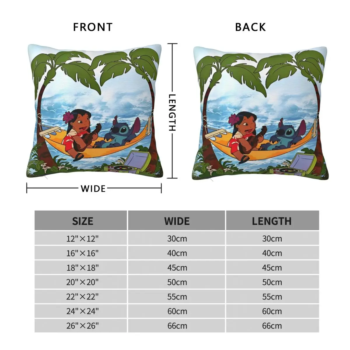 ليلو وستيتش كيس وسادة غطاء الوسادة سحاب مخصص ديكور وسادة للمنزل 45*45 سنتيمتر #6