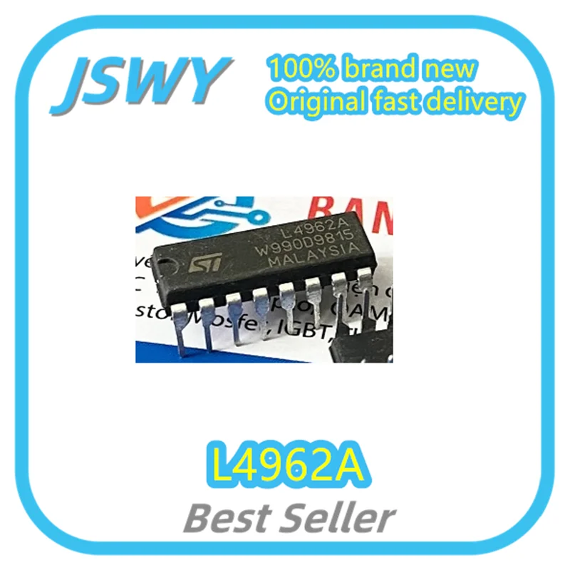 

(10/50pcs) L4962A L4962 DIP-16 Power Switching Regulator Brand New Original Ships Fast Bulk Inventory