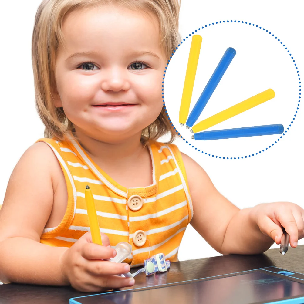 

4pcs Drawing Pen Replacement for Painting Board Steel Plastic Writing Blue Yellow Kids Educational
