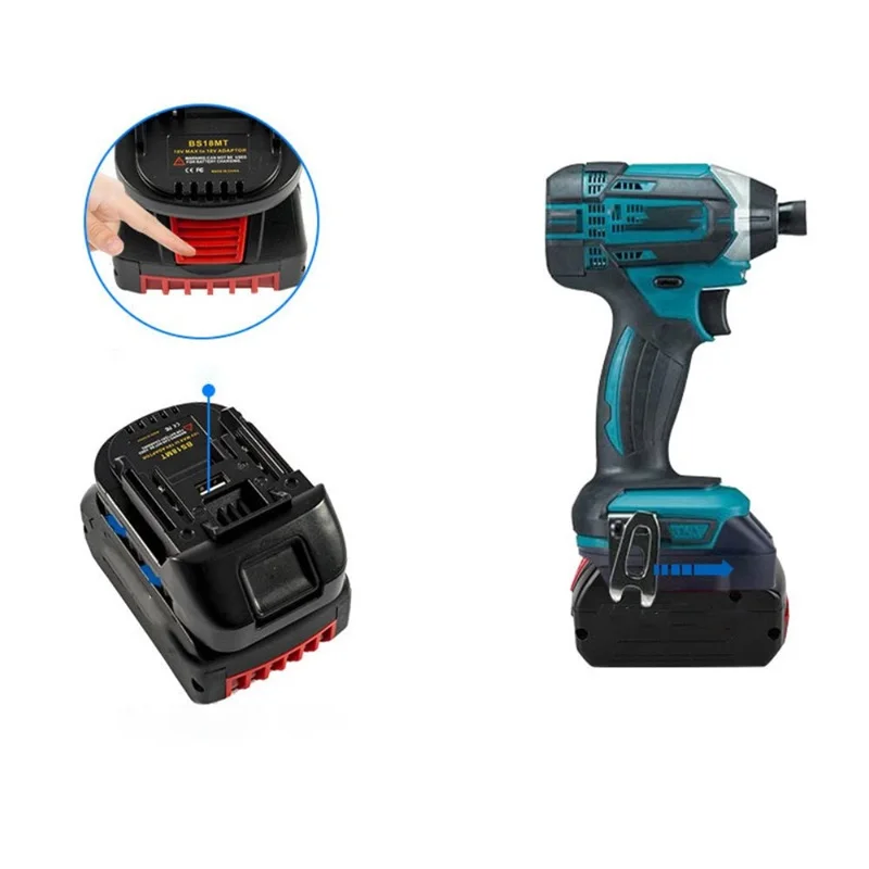 Battery Adapter For Bosch 18V To for Makita 18V BS18MT Converter With USB For Makita 18V Electrical Tools BAT618 BAT609G