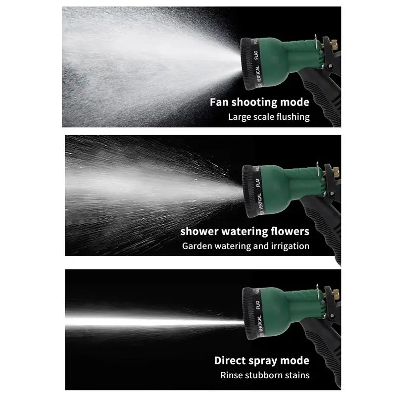 ~Garden Hose Spray Nozzle With Adjustable Multi Spray Modes Non Slip Handle For Yard Watering Car Washing Outdoor Cleaning