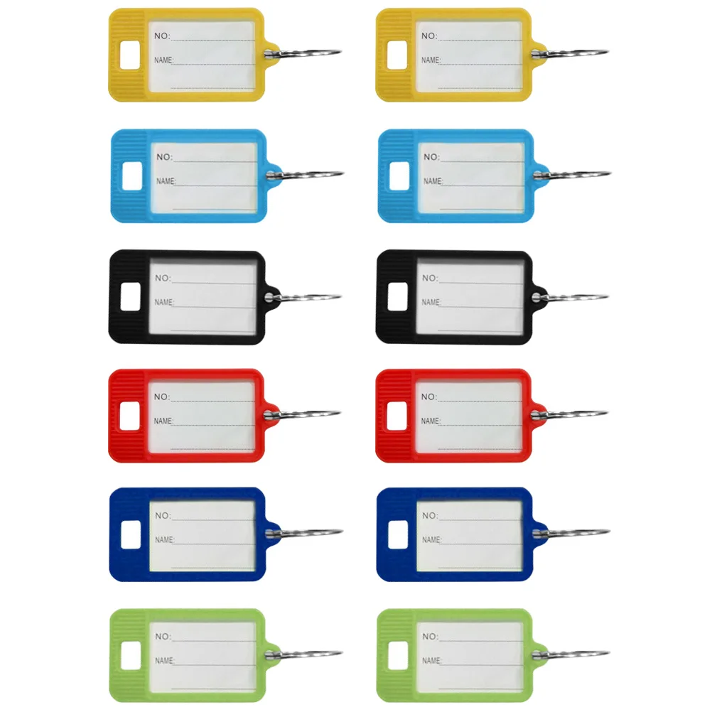 

50Pcs Colorful Identifying Key Tags Sturdy Key Ring Labels for Dormitory Spa Pool Locker Luggage Tag Name Label