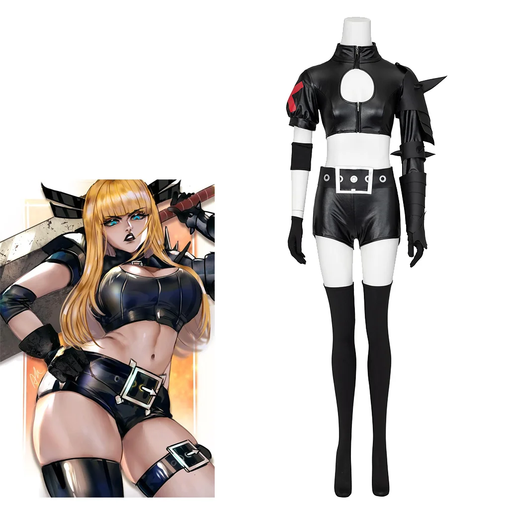 

Game Movie Rivals Magik Cosplay Costume Sexy Outfits Women Fantasy Black Roleplay Disguise Magik Suit Halloween Carnival Set