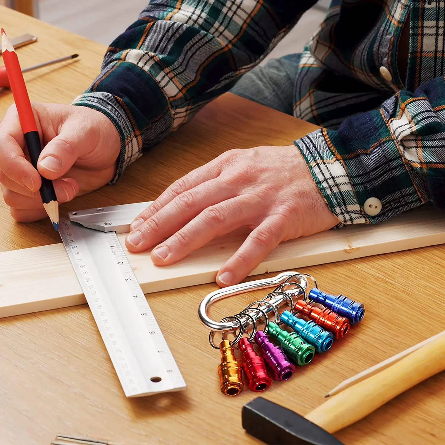 

A47U 21 шт. 1/4 дюйма шестигранный хвостовик брелок удлинитель держатель отверток адаптер гнездо сверло быстросменный держатель бит