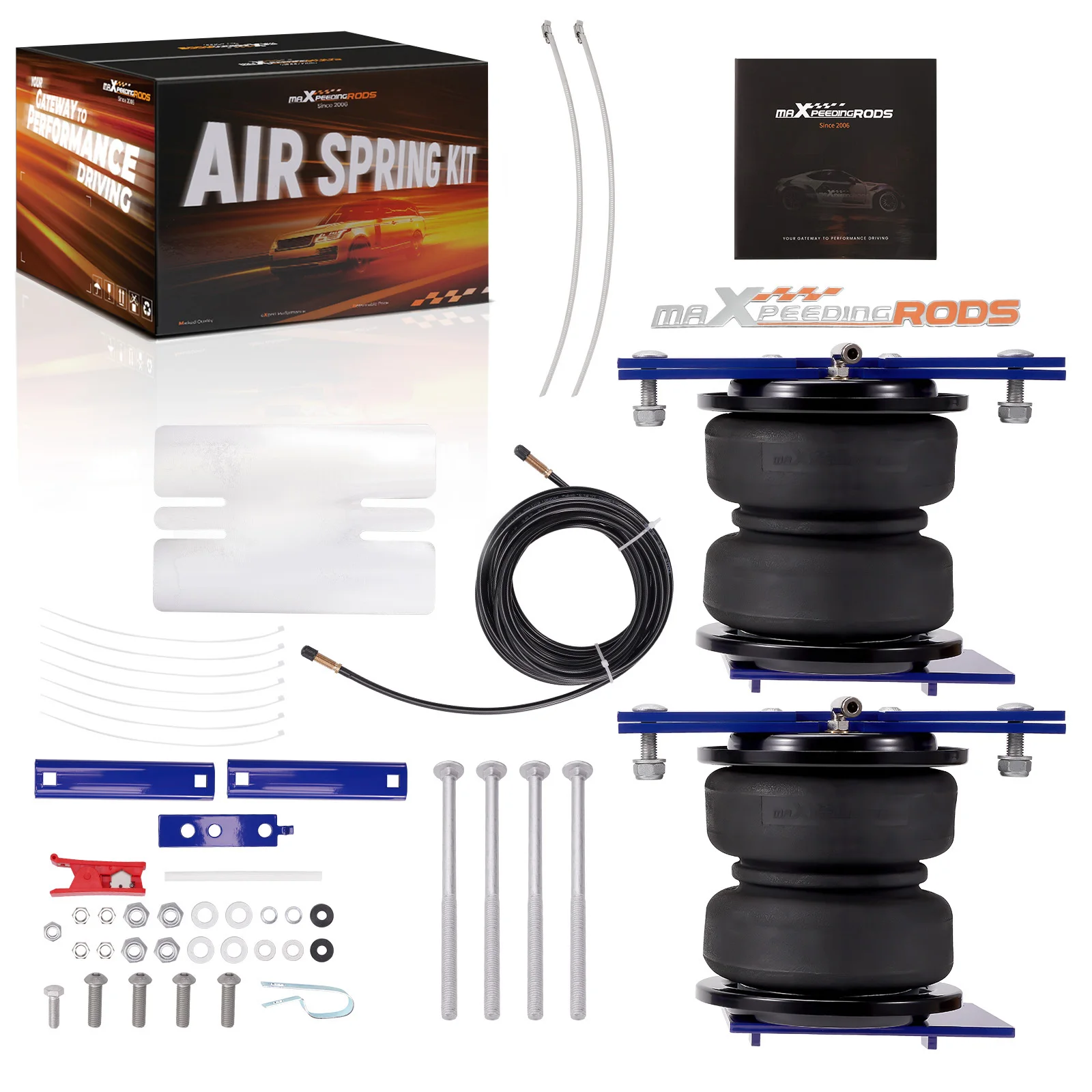 MaXpeedingrods Rear Air Helper Spring Suspension Bag Leveling Kit For Ram 4500 5500 2007-2024
