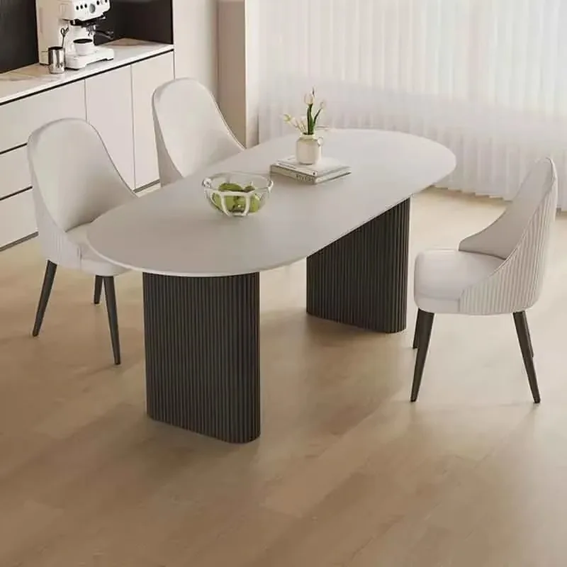 

Floor Party Dining Table Unique Nordic Style Modern Kitchen Dining Table Restaurant Oval Design Mesas Para Comedor Furniture