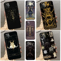 Triple Moon Goddess Hecate Tarot Card Case For iPhone 14 12 11 15 16 Pro Max Phone Cover on iPhone 13 12 Mini X XR XS Plus