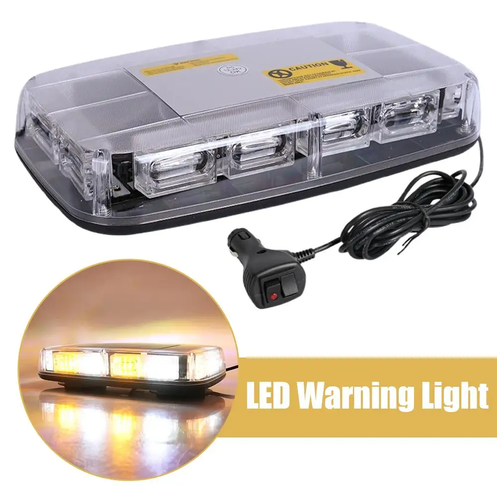 

Car Strobe Warning Light 12V 24V Roof Top Strobe Lights COB Light Ceiling Lamp Safety LED Flashing Warning Yellow J5S7