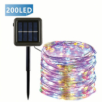 1PC 7M/12M/22M/32M Copper Wire Fairy Light String,Solar-powered,8 Lighting Modes,Used for Wedding,Indoor,Festival,Bedroom,Party