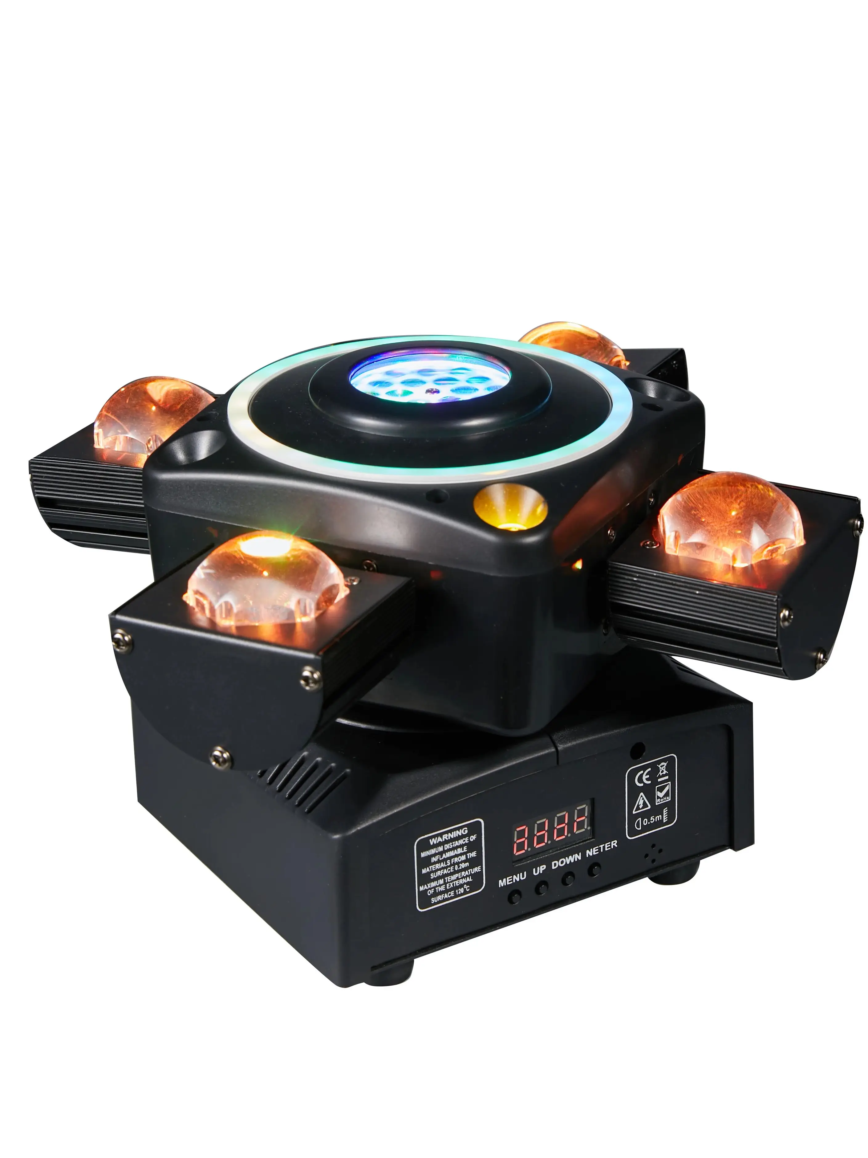 Professional 90W Moving Head Light with Laser Effect RGB DJ Stage Lighting DMX512 Sound Active for Club Disco Party Events